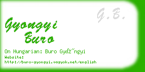 gyongyi buro business card